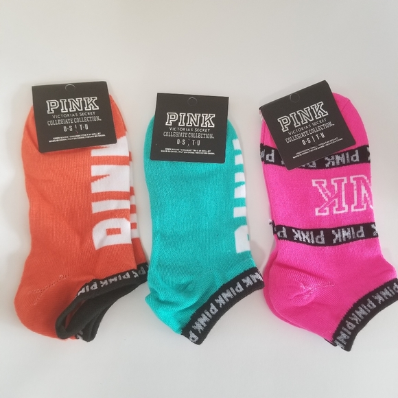 VICTORIA'S SECRET PINK ANKLE SOX - Picture 3 of 4